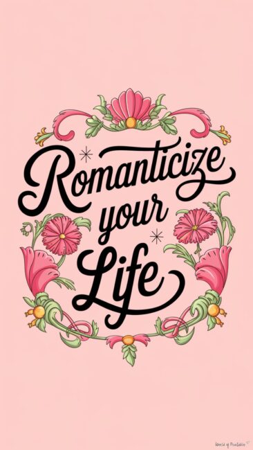 Romanticize Your Life Rococo Floral Wallpaper