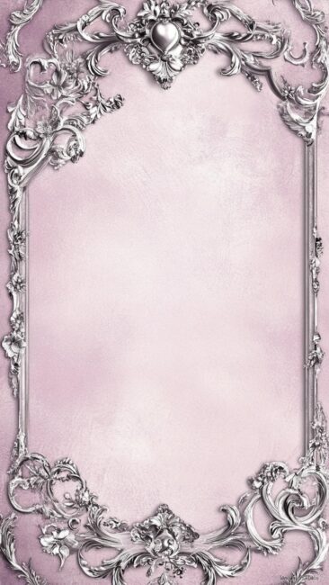 Silver and lavender Rococo Wallpapers for Phone
