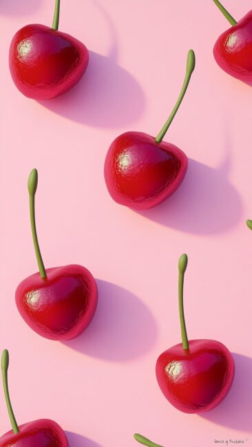 Simple Realistic Cherry Wallpaper