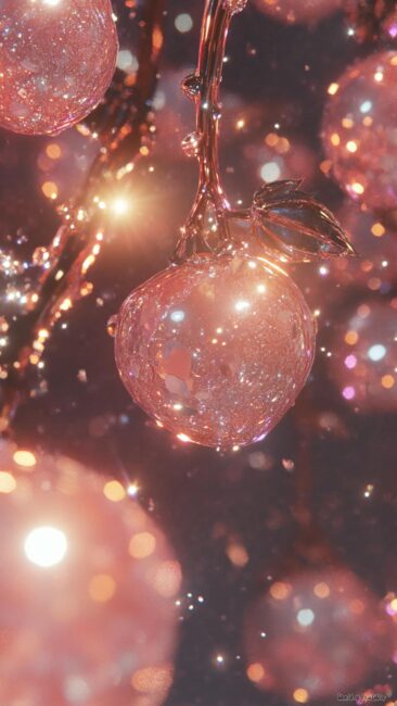 Soft Pink Shiny Cherry Background
