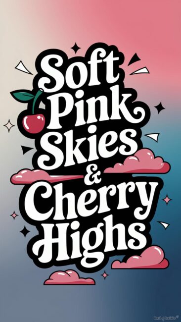Soft Pink Skies and Cherry Highs Background