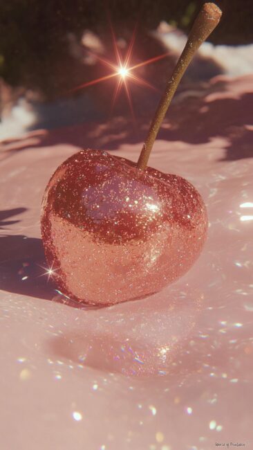 Sparkly Cherry Wallpaper for Girls
