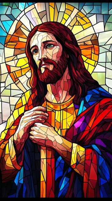 Stained Glass Jesus Wallpaper