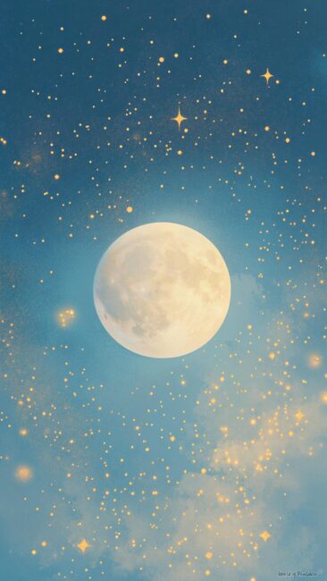 Stars and Moon Aura Wallpaper for Phone