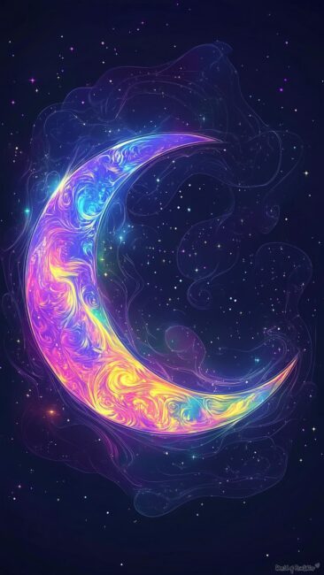 Swirling Moon Aura Aesthetic Wallpapers