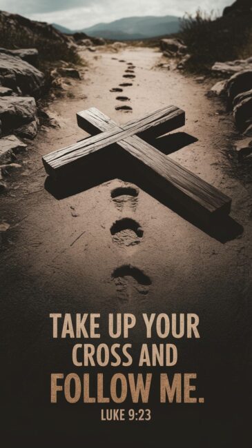 Take up your cross and follow me Jesus Wallpaper