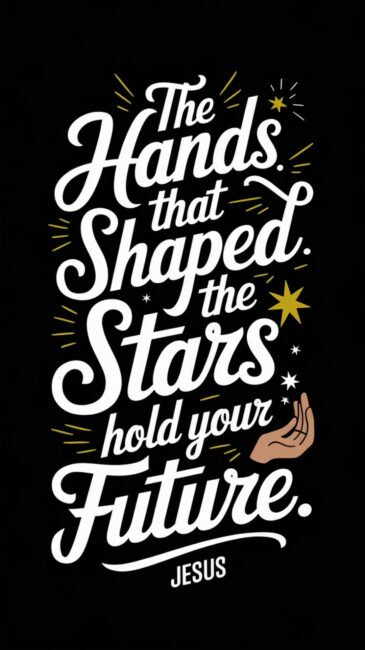 The hands that shaped the stars hold your future Jesus Phone Background