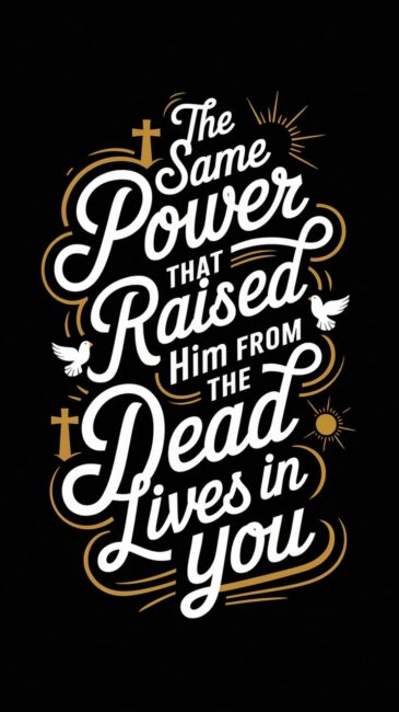 The same power that raised Him from the dead lives in you Jesus Background