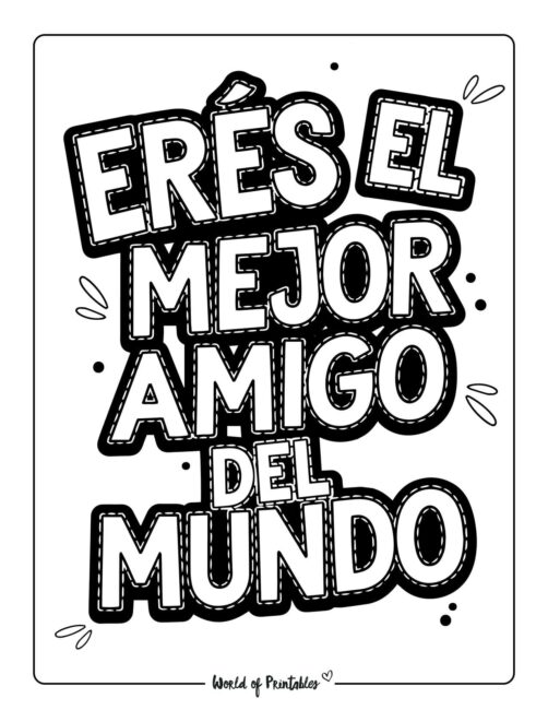 Valentine&rsquo;s day Spanish coloring pages