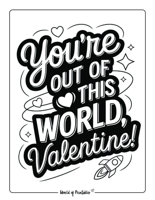 Valentine&rsquo;s day coloring pages for children
