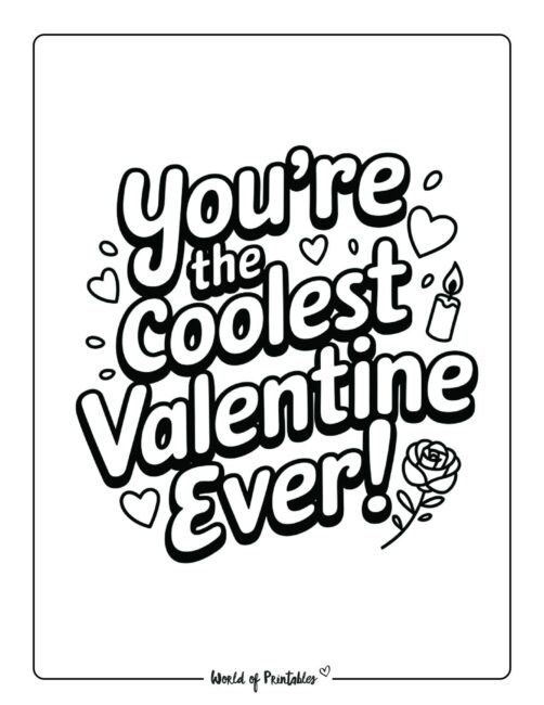 Valentine&rsquo;s day coloring pages for classmates
