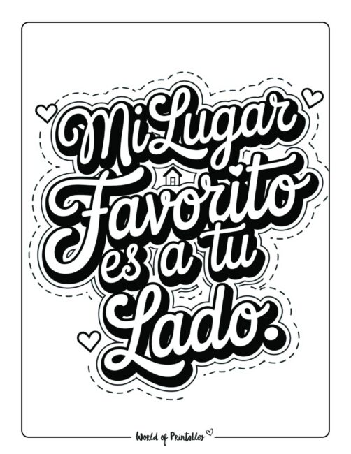 Valentine&rsquo;s day coloring sheets in spanish