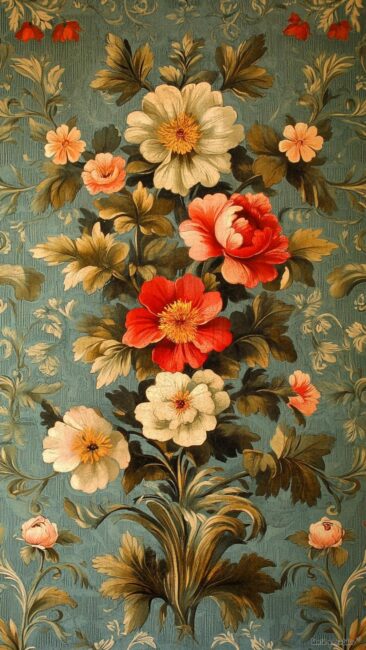 Vintage Floral Rococo Wallpapers for phone