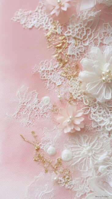 White Lace Details Rococo Wallpapers for Phone