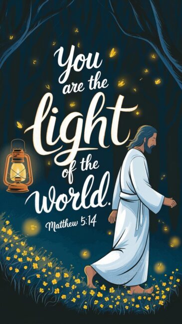 You are the light of the world Religious Wallpaper