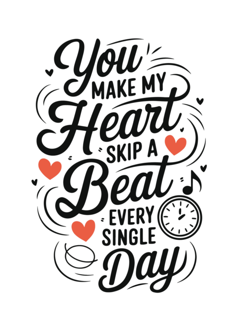 You make my heart skip a beat Printable valentines day card.pdf