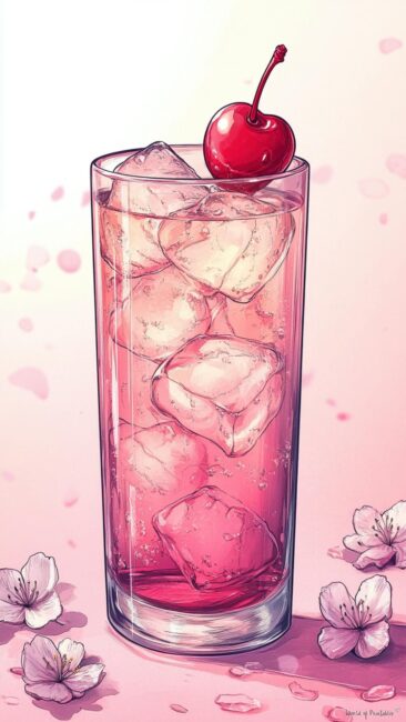 cherry-aesthetic-wallpaper-pink-sakura-drink-ice-background