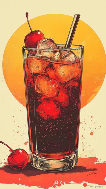 cherry-cola-watercolor-wallpaper-background
