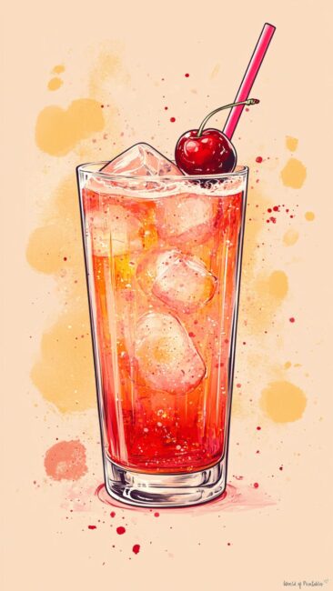 cherry-watercolor-drink-orange-red-wallpaper-background