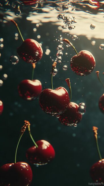 dark-cherry-red-aesthetic-floating-cherries-underwater-wallpaper