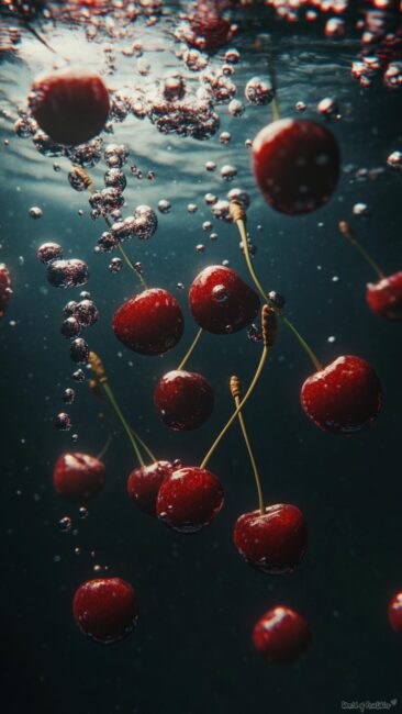dark-cherry-red-aesthetic-underwater-cherries-wallpaper