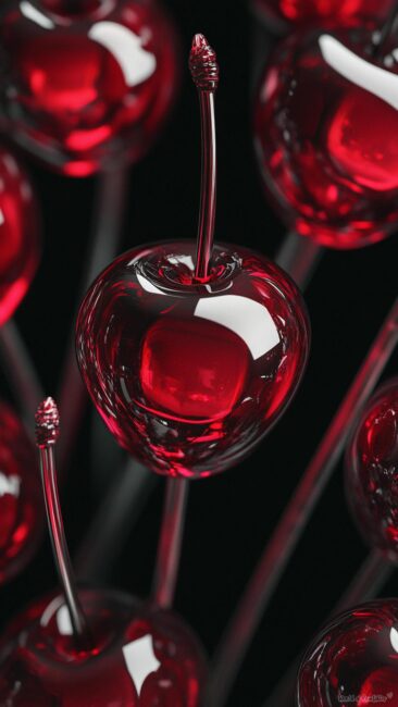 dark-glass-cherry-background
