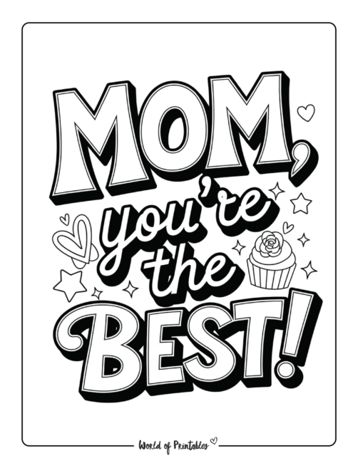 you&rsquo;re the best mothers day coloring page