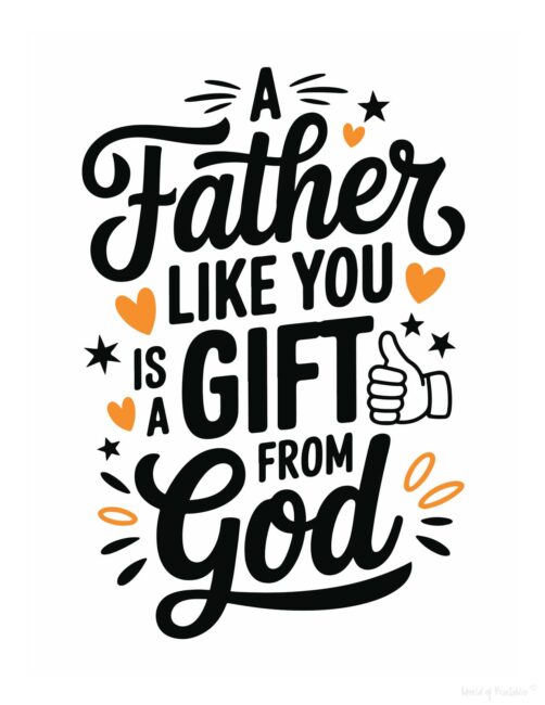 A Gift From God DIY Father’s Day card printable