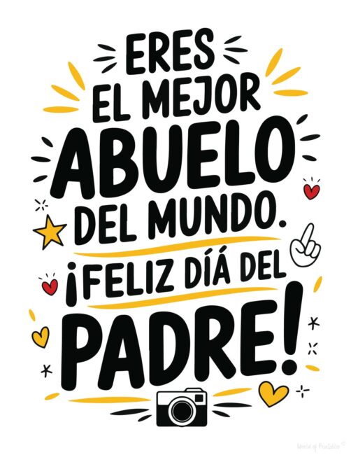 Abuelo Feliz Día del Padre printable card