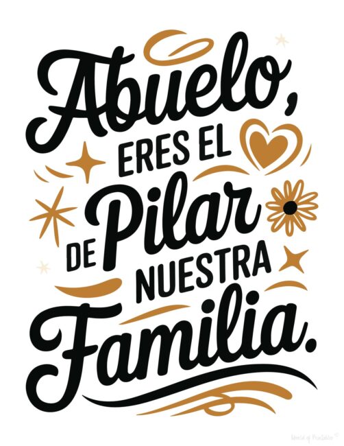 Abuelo Free printable Spanish Father’s Day card