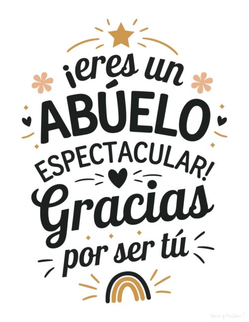 Abuelo Spanish Father’s Day card to print