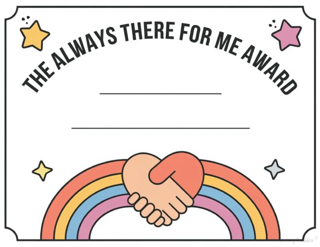 Always There For Me Printable Mother&rsquo;s Day Certificates