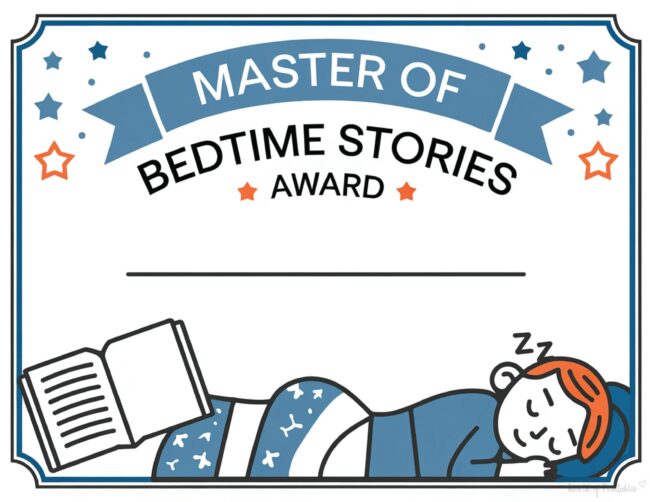 Bedtime Story Award DIY Mother&rsquo;s Day Certificates