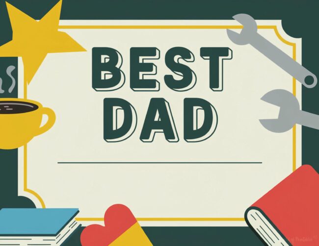 Best Dad certificate printable