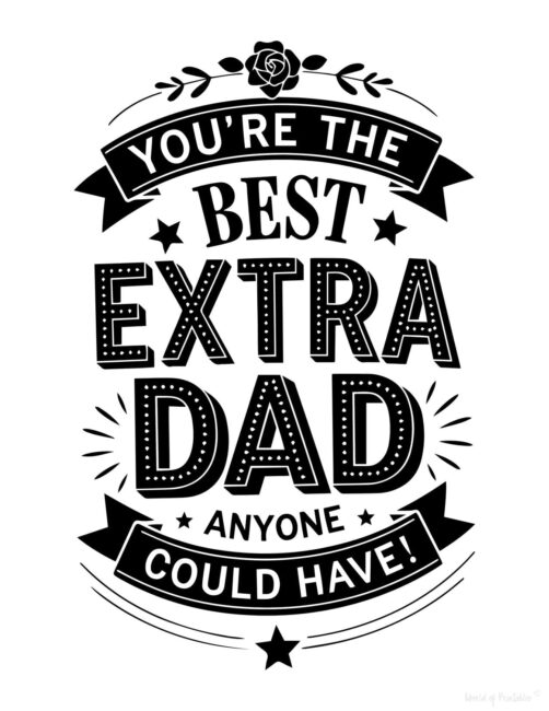 Best Extra Dad DIY Father’s Day card for stepfather