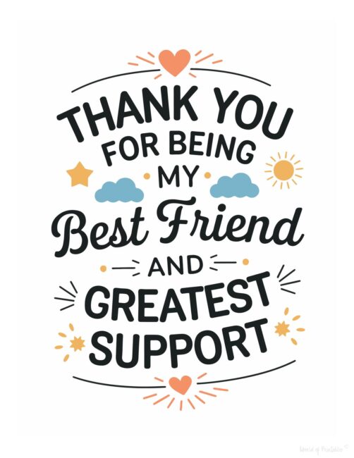 Best Friend Cute Father’s Day card to print