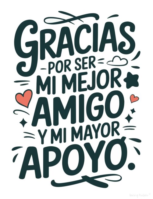 Best Friend Free printable Spanish Father’s Day card