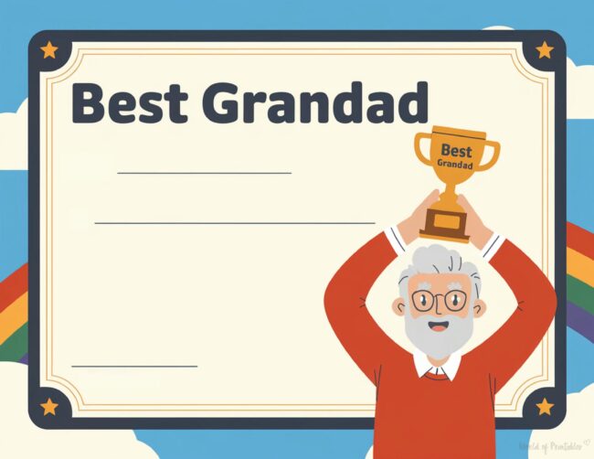 Best Grandpa appreciation certificate
