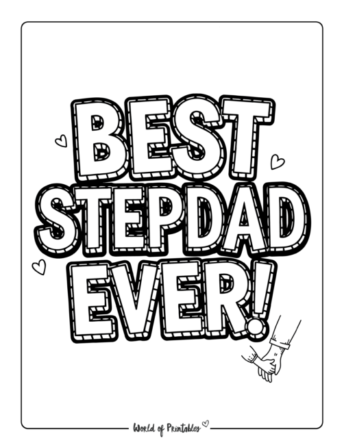 Best Stepdad ever coloring pages