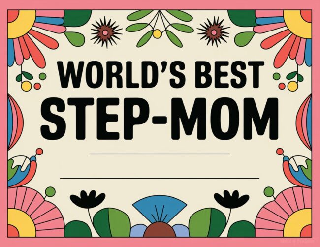 Best Stepmom Free Mother&rsquo;s Day Certificates