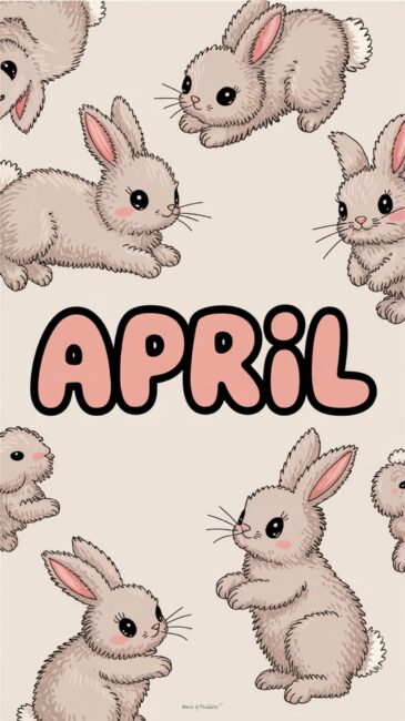 Bunny Aesthetic April Wallpapers