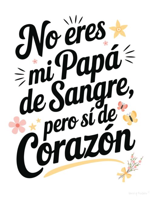 By Heart Printable Father’s Day card in Spanish