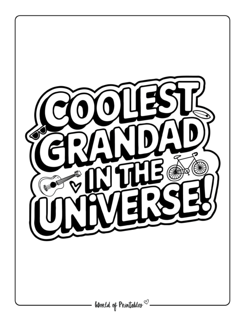 Coolest Grandad Father’s Day coloring pages for Grandad