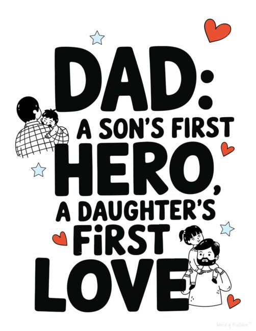 Cute DIY Father’s Day card printable