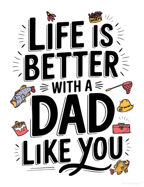 Cute Father’s Day card to print