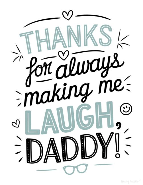 Cute Father’s Day card to print from Toddler