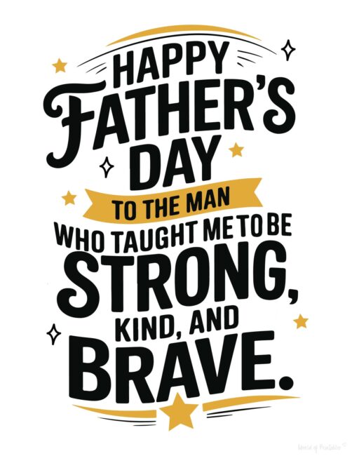 Cute Printable Fathers Day Card