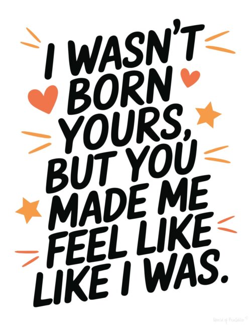 Cute Printable Father’s Day card for stepdad