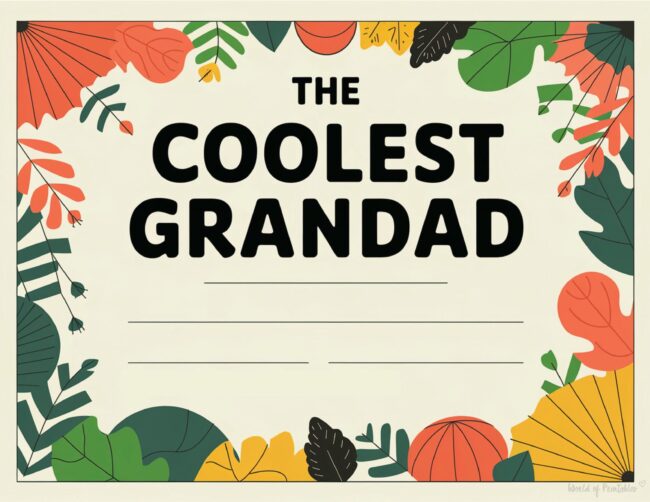 DIY Grandad Father’s Day award