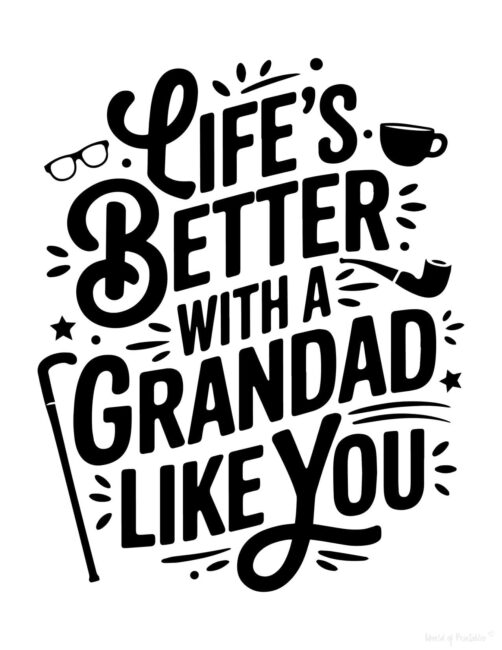 DIY Grandpa Father’s Day card printable